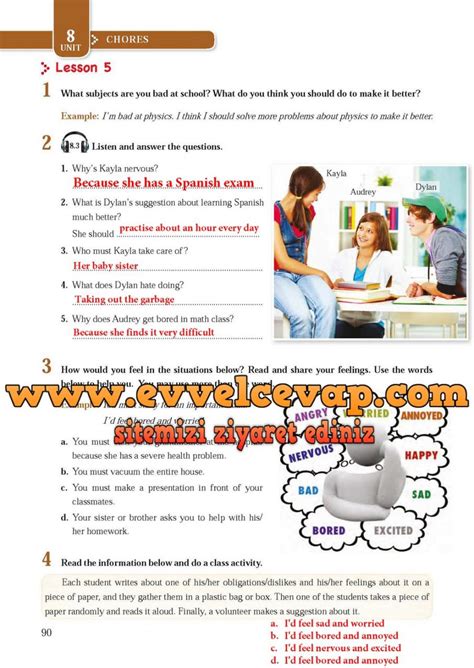 8 sınıf ingilizce ders kitabı cevapları dikey yayıncılık